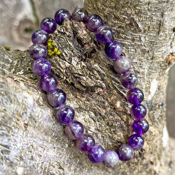 Amethyst Gemstone Bracelet Handmade - Picture 6 of 6